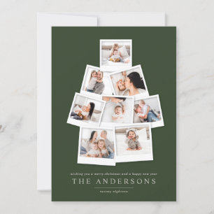 Cartão de feriado multifoto da árvore de Natal Pol