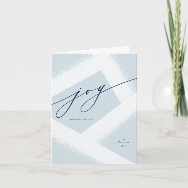 Cartão de Feriado Não Fotográfico de Joy Snowy Mod (Frente)
