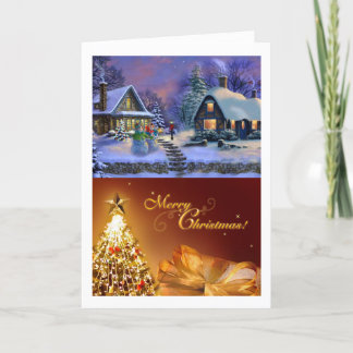 Cartão de feriado para espalhar alegria e amor