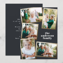 Cartão de feriado para multifamília de fotografias