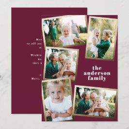 Cartão de feriado para multifamília de fotografias