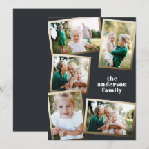 Cartão de feriado para multifamília de fotografias