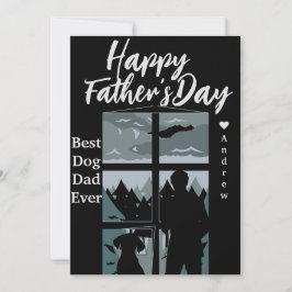 Cartão de feriado para pai e filha