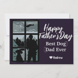 Cartão de feriado para pai e filha