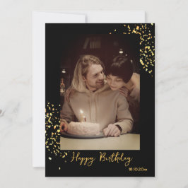 Cartão de Feriado Personalizado de Foto de Anivers