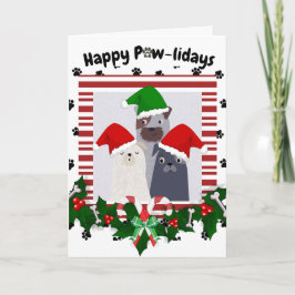 Cartão de Feriado Personalizado para Pães de Cão