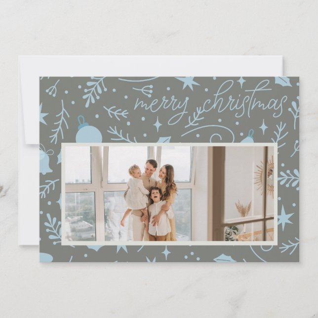 CARTÃO DE FERIADO PERSONALIZÁVEL DO NATAL DE MERRY (Frente)