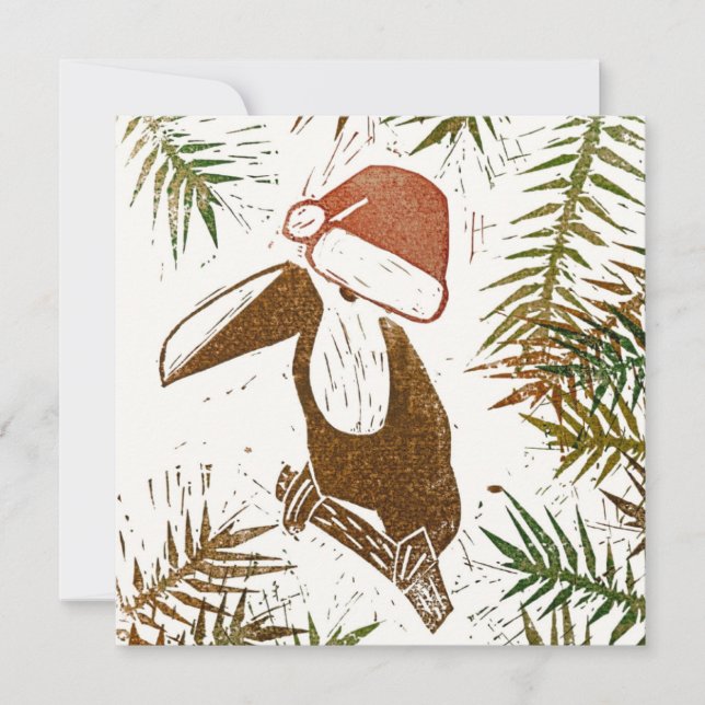 Cartão de Feriado Plano (Frente)