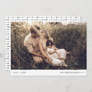 Cartão de Feriado Preto Mínimo Moderno do Marcador