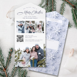 Cartão de Feriado QR de Saudação de Foto do Natal 