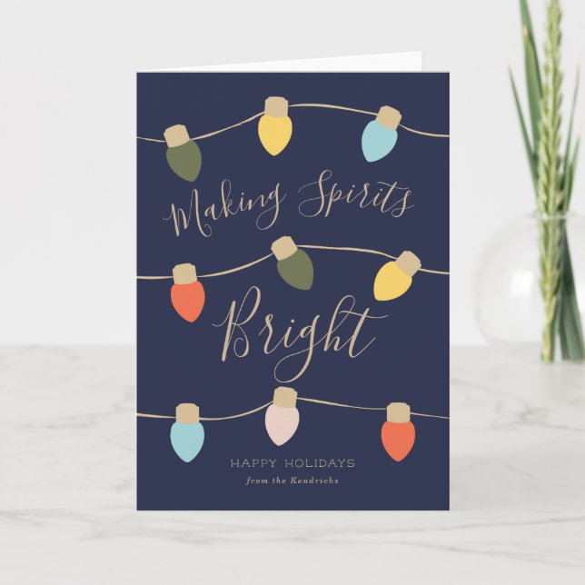 Cartão de Feriado Retro Twinkles (Frente)