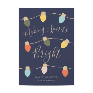 Cartão de Feriado Retro Twinkles