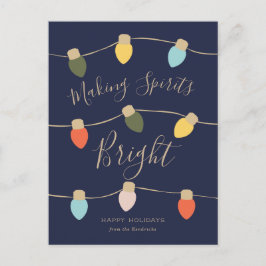 Cartão de Feriado Retro Twinkles