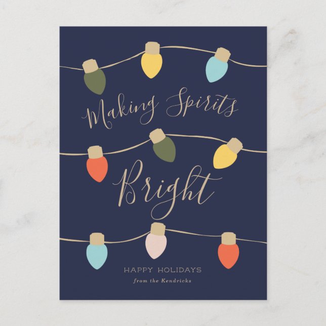 Cartão de Feriado Retro Twinkles (Frente)