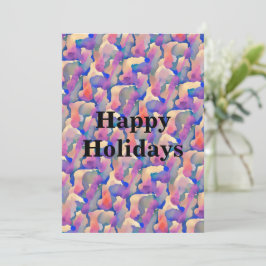 Cartão de Feriado Simples Personalizado com Padrão