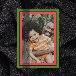 Cartão de Feriado Verde