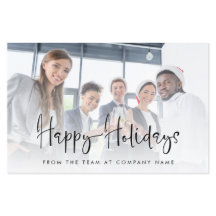 Cartão de Feriados Felizes com Fotografia do Logot