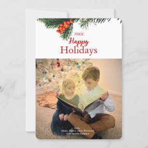 Cartão de Feriados Felizes Tradicional por Férias