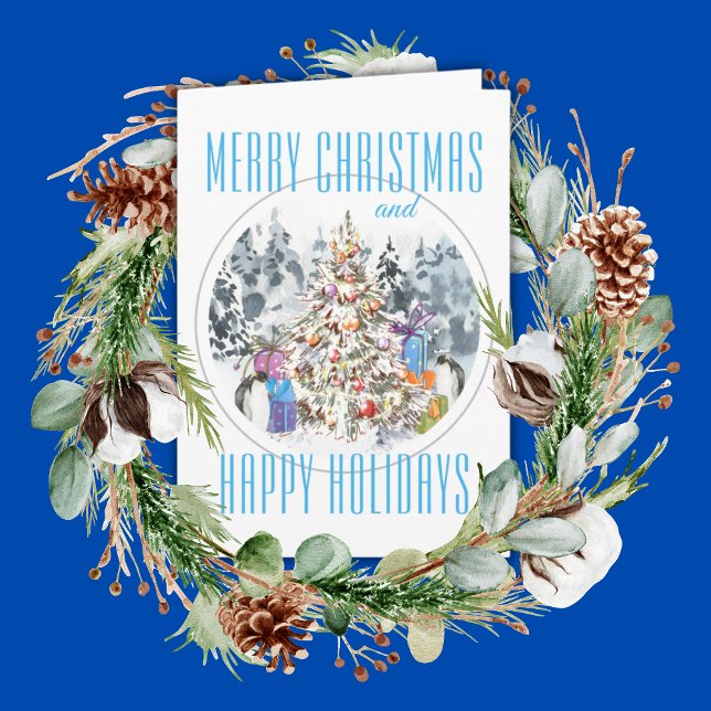 Cartão de Férias 5"x7" da Celebração de Natal Ping (Criador carregado)