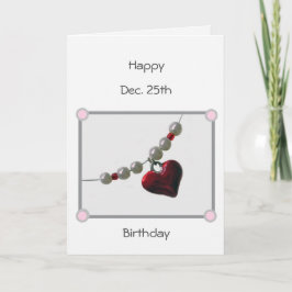 Cartão de Férias Aniversário de Bead Heart 2