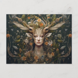 Cartão de Férias Artísticas Nórdico Retro Pagan