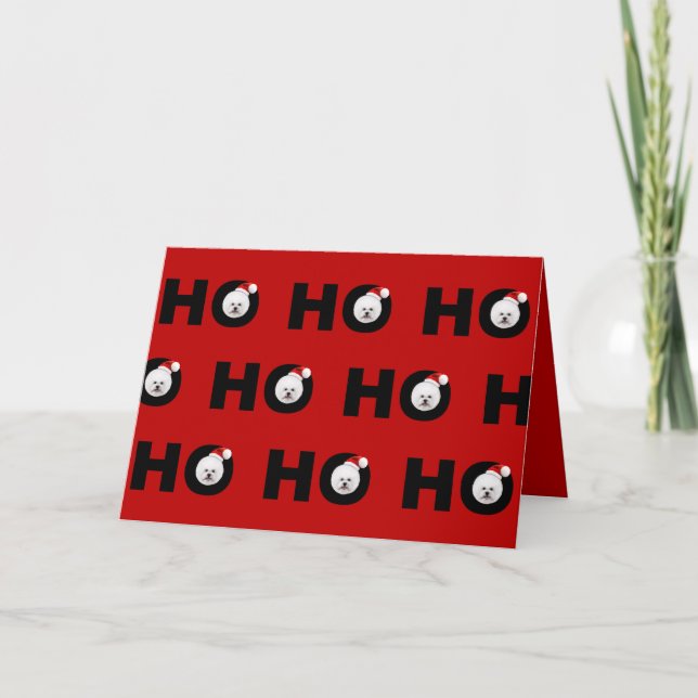 Cartão de Férias Bichon Frise (Frente)