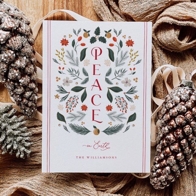 Cartão de Férias Botânicas para o Natal na Terra (Criador carregado)