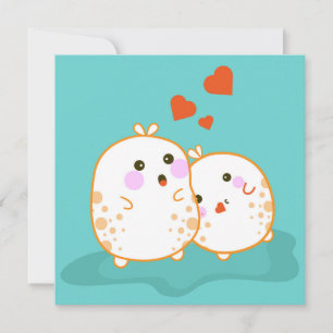 Cartão de Férias Bunnies Kawaii