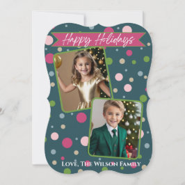 Cartão de Férias com Bolinhas Verde Festivo (2)