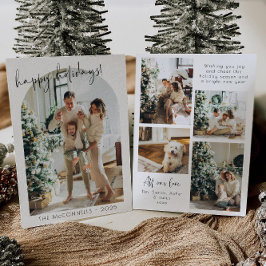 Cartão de Férias com Foto de Arco Moderno