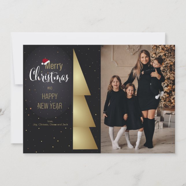 Cartão de Férias com Foto de Sentimentos do Chapéu (Frente)