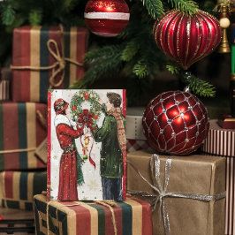 Cartão de férias com os natais vintages de retrorr