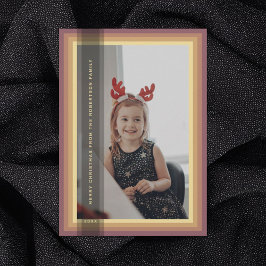 Cartão de Férias com Quadro Dourado