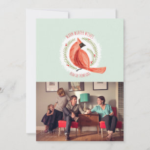 Cartão De Férias Com Uma Foto, De Feriado, Pintado