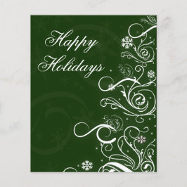 Cartão de Férias Comerciais Verde da Árvore de Nat