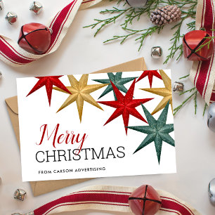 Cartão de Férias Corporativas de Natal Merry