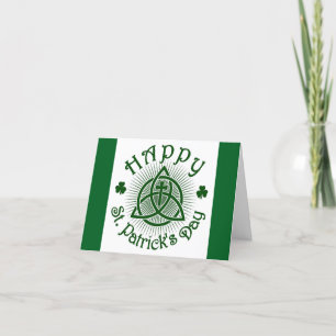 Cartão De Férias Cross And Shamrocks