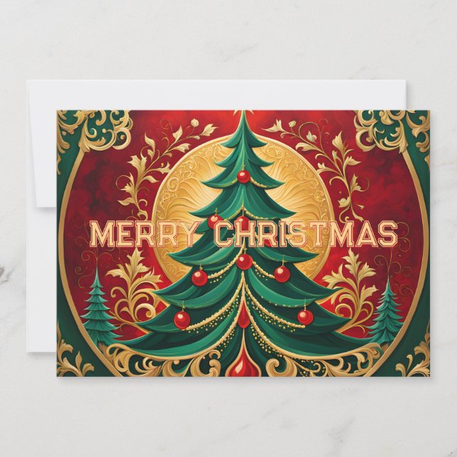 Cartão de Férias da Árvore de Natal (Frente)