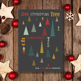 Cartão de Férias da Árvore de Natal Colorido da Ci