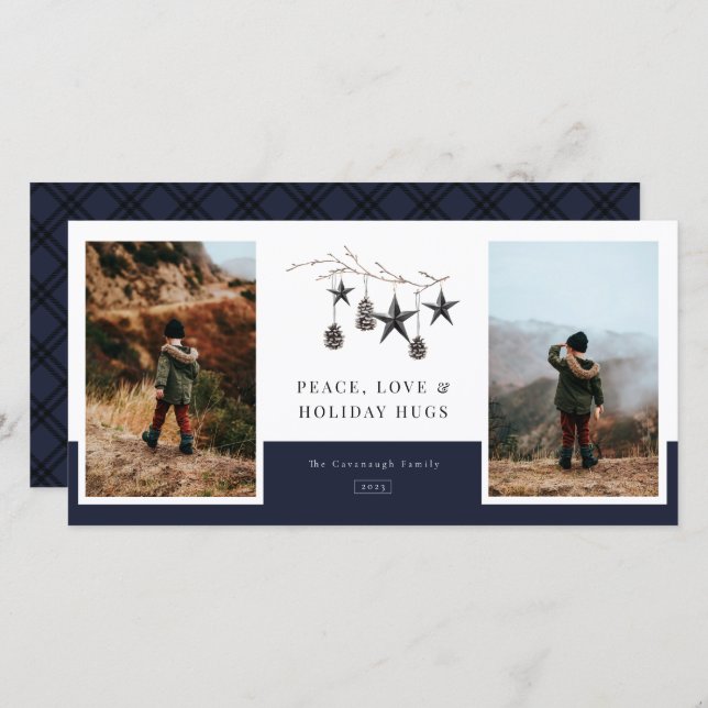 Cartão de Férias da Família Cozy Nature 2 (Frente/Verso)