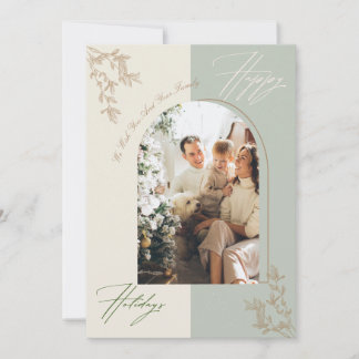 Cartão de Férias da Família de Arch Minimalista