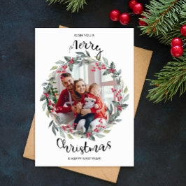 Cartão de Férias da Família Feliz Natal