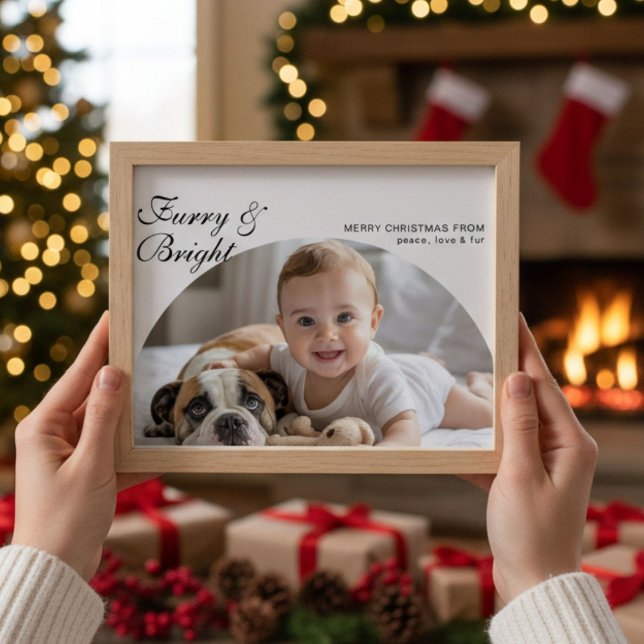 Cartão de Férias da Família Furry & Bright Colorfu (Criador carregado)