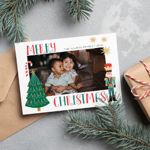 Cartão de Férias da Família Natal da Joy Natal do 