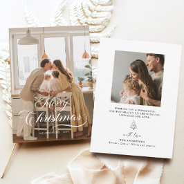 Cartão de Férias da Família Natal Elegante