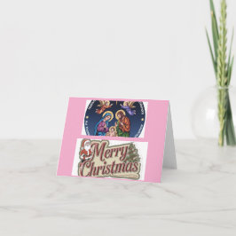 Cartão de Férias da Família Verde Feliz Natal