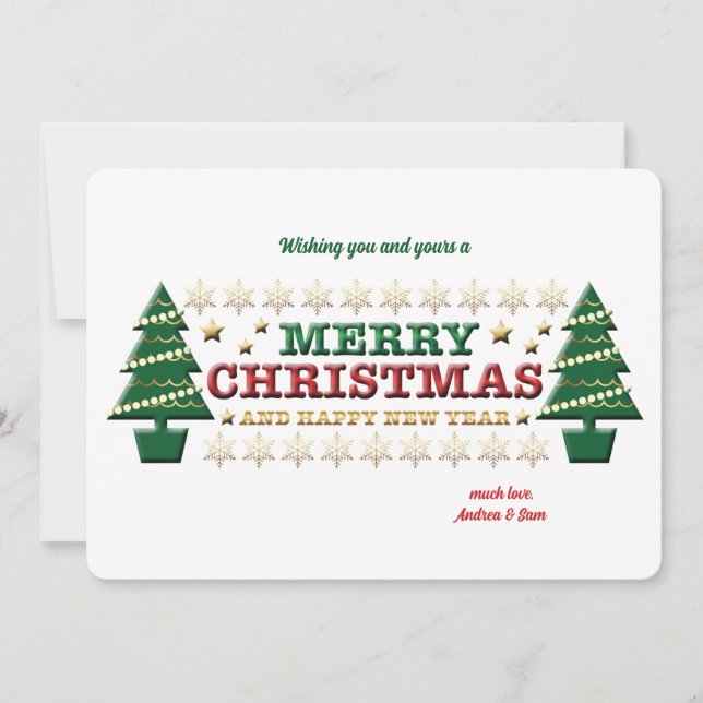 Cartão de Férias das Árvores de Natal (Frente)