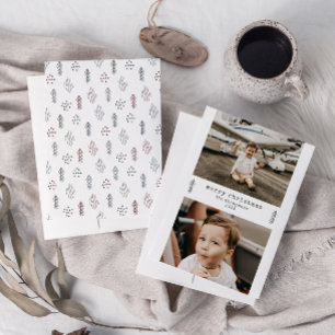 Cartão de Férias de 2 Fotografias Simples Minimali