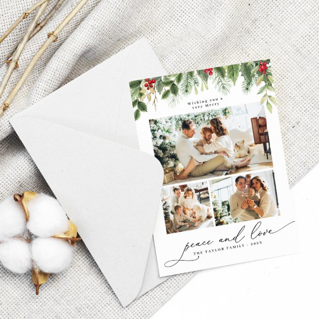 Cartão de Férias de 3ª Colagem da família de Natal (Criador carregado)