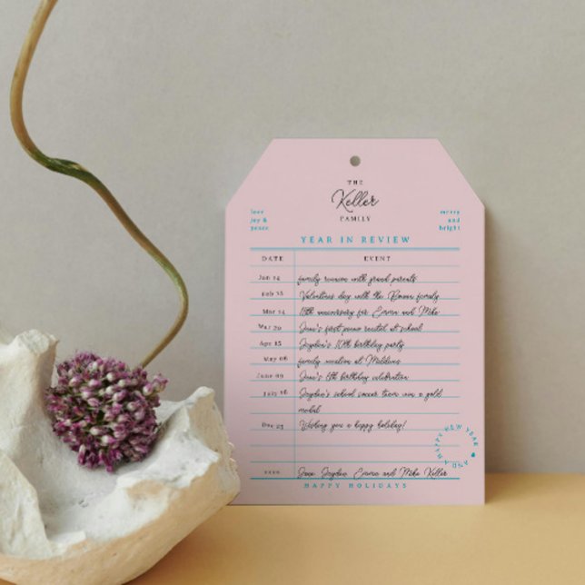 Cartão de Férias de Ano em Revisão com Design de C (Criador carregado)